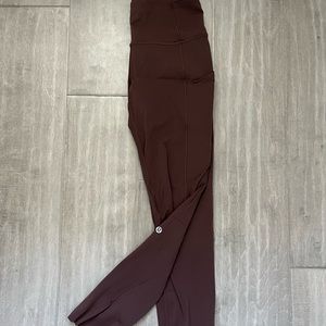 Lululemon Fast and Free High-Rise Tight 25” size 6. Color: brownish/tan